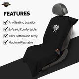 Seat Cover – SA100TRCQB Black 'Tennis Racquet', Black