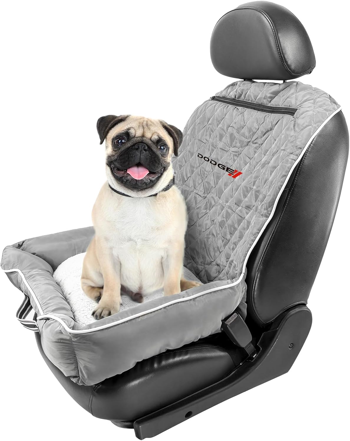 Seat Armor Pet Bed – Dodge Dog Car, Gray — stitch preview