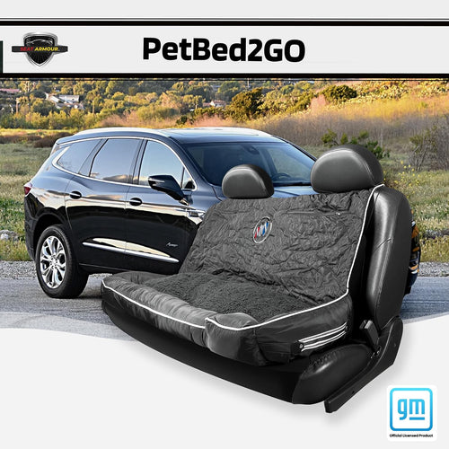 PetBed2GO, Buick, Black, Large Pet Bed Cushion & Car Seat Cover, 52x20x7, 6lbs