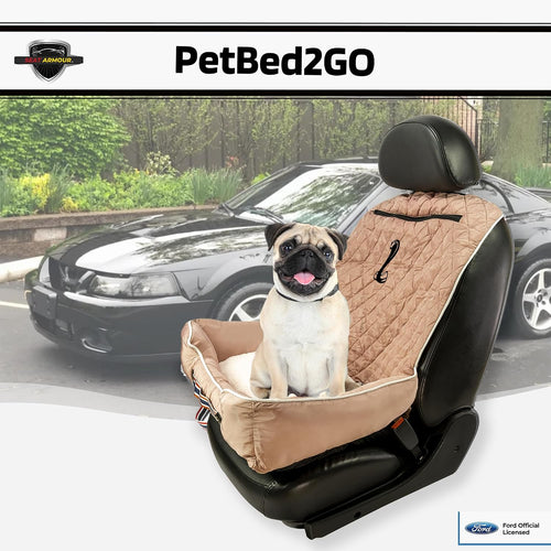 PetBed2GO, Cobra, TAN Pet Bed Cushion & Car Seat Cover, 26x20x6, 3.5 lbs