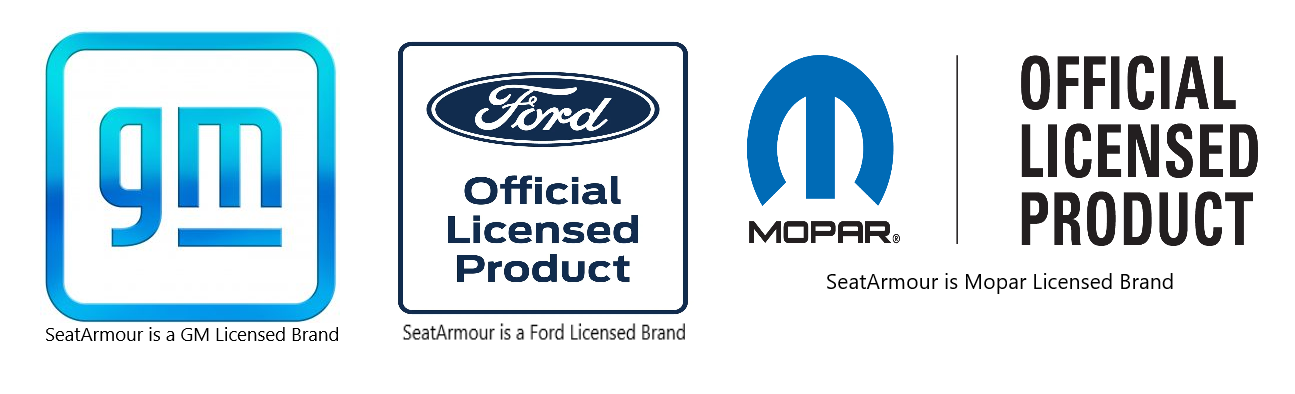 Seat Armour is an official licensed product of GM, Ford, and Mopar